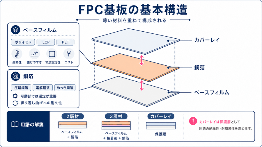 Image explaining the basic structure of FPC
